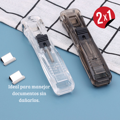 Clipper® Grapadora de clips multiusos 2x1